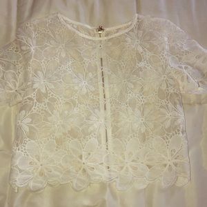 White Lace Dressy Top